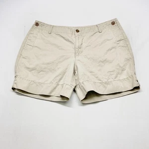 Pantaloncini chino Eddie Bauer donna 10 beige cotone vashon fit spacco laterale vita media - Foto 1 di 20