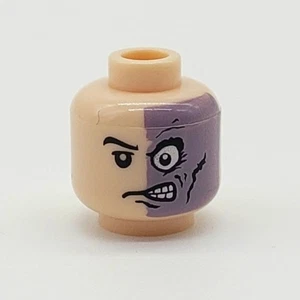 Lego Two Face Minifigure Head 7781 The Batmobile 2006 Batman I DC Superheroes - Picture 1 of 1