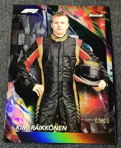 2024 Topps Finest Formula 1 F1 Black /20 Kimi Raikkonen Refractor Chrome #118 - Picture 1 of 2