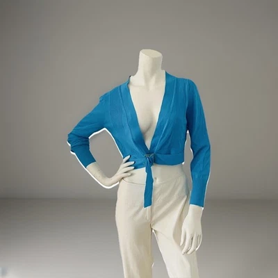 Passport, Strick, Jacke, Bolero, blau, Gr 38, top Zustand - Bild 1 von 4