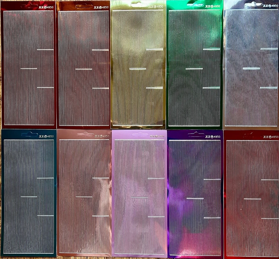 Lines Border Line Mirror Shine Peel Off Sticker Edge Craft Borders Stickers