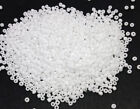 One 6" Tube Vintage Opaque White Czech Glass Seed Beads 10/0