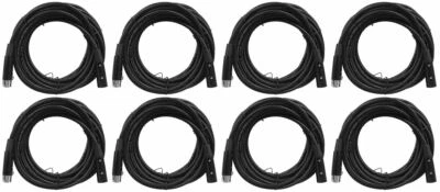 8 Rockville RDX5M25 25' 5-Pin Male-Female DMX Lighting Cables 100% Copper - Image 1 of 2