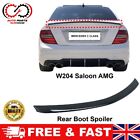 AMG STYLE REAR TRUNK BOOT SPOILER FOR MERCEDES C CLASS W204 2008-14 GLOSS BLACK