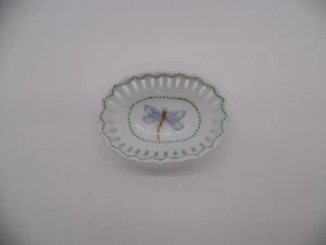 Adorable Ceramic Basket Hand Painted DRAGONFLY in USA - Picture 1 of 6