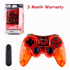 TTX Tech PS3 Wireless Controller Clear Red - Picture 1 of 4