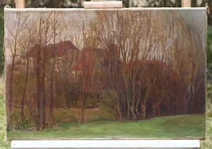 Otto Kaule (1870 Thiendorf - 1948 Bardowiek) Olio Su Tela Pittura, Hannover? - Foto 1 di 8
