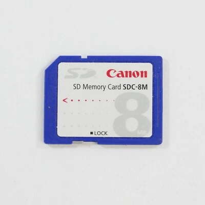 Canon SD 8MB Memory Card Secure Digital Mobile Phones/Cameras/Camcorder SDC-8M - Image 1 of 2