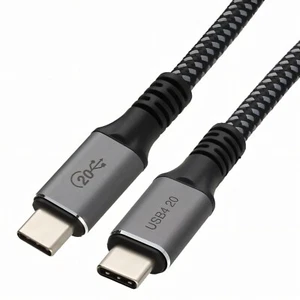 TEKshop USB4 20Gb/s USB-C to USB-C Braided Cable 95W Up to 4K DisplayPort Alt 3m - Picture 1 of 15