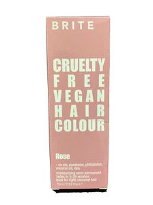 Brite Cruelty-free Vegan Hair Colour Dye, Color Rose NEW 2.53 FL oz  75 ml - Picture 1 of 3