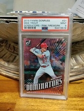 2019 Panini Donruss Dominators Pink Firework Mike Trout #D1 PSA 9 MINT