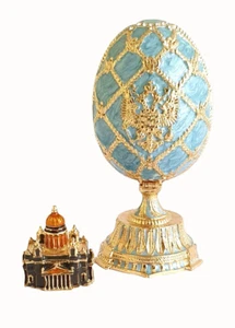 Copy faberge egg Blue Clear - Picture 1 of 2