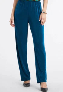 PANTALONES DE VESTIR JOSTAR ACETATO SPANDEX ELÁSTICOS azul verdoso 5000AY S M L XL 2X 3X - Imagen 1 de 4