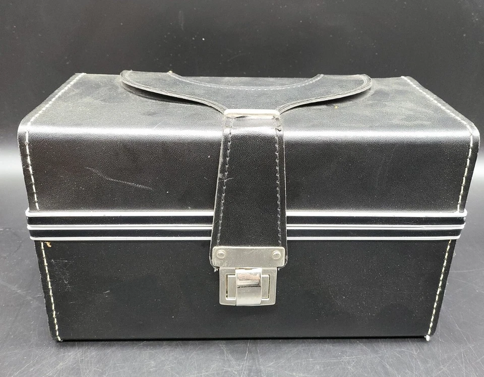 Estuche rígido ajustable para cámara Polaroid negro vintage  Foto 1 de 4