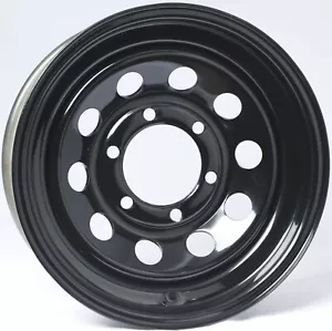 15" Inch 6 Lug Black Mod Trailer Wheel Rim 15655BM - Zdjęcie 1 z 1