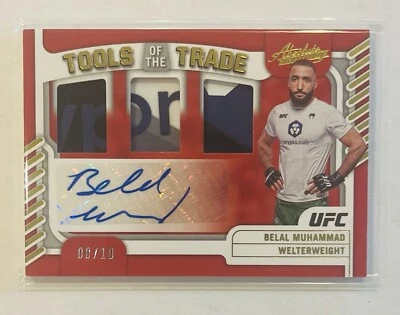 Belal Muhammad 2023 Panini Chronicles Tools of the Trade UFC Auto Relic /10 - Image 1 of 2