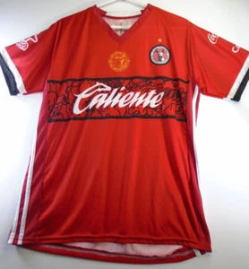 Maglia calcio Tijuana Caliente MX Futbol FC MEDIA epica sportiva manica corta ROSSO - Foto 1 di 13