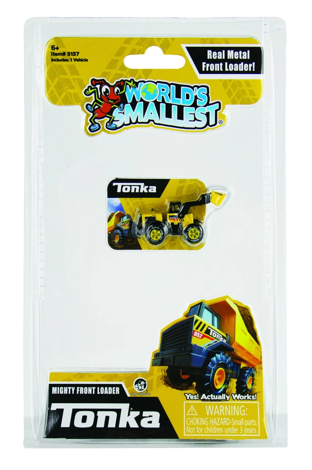 World's Smallest Mini FRONT LOADER Mighty TONKA Truck Dollhouse Miniature Micro - Image 1 of 4