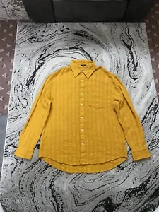 GANT Relaxed Fit Textured Check Shirt Yellow BNWOT Size Medium 39/40 15 3/4 - Picture 1 of 7