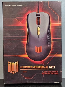 Unbreakable M-1 LED 12000 DPI Gaming Mouse - New / Sealed in Box! - Picture 1 of 10