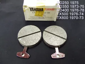 Yamaha RD250 RD350 RD400 Front Brake Pad NOS TX500 TX650 Genuine 1A1-W0045-00 - Imagen 1 de 5