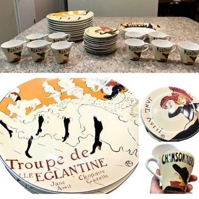 Sango Cabaret Dinnerware Set 31 Pieces Discontinued Can-Can Dancers Vintage - Image 1 of 4