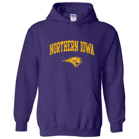 Northern Iowa Panthers Arch Logo Hooded Sweatshirt - Purple Cover