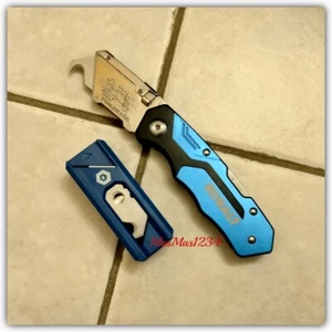 KOBALT Coltello Utilitario Pieghevole Lockback a Cambio Rapido - 18 Lame a Gancio - Taglierina Scatola - Foto 1 di 5
