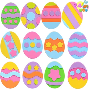 24 Pcs Foam Magnet Craft Kit, Easter Egg Themed DIY Magnets for Kids Toddlers Pa - Picture 1 of 12