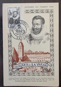 FRANCE Yvert N°754 carte maximum Premier jour, FDC 29 juin 1946 cachet ARRAS - Imagen 1 de 1