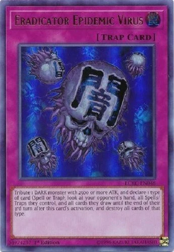 *** EPIDEMIC ERADICATOR VIRUS *** ULTRA RARE 1ST EDITION LCKC-EN047 NM YUGIOH! - Image 1 of 1