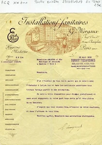 Paris XX ème 12 Rue Champlain - Belle Entête Secteur de l'Hygiène Moderne - 1919 - Picture 1 of 1