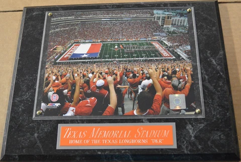 TEXAS LONGHORNS MEMORIAL STADIUM FRAMED 8X10 PHOTO-MAN CAVE ART-12X15 PLAQUE Cover