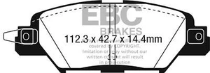 EBC DP43071R Yellowstuff Rear Brake Pads for 2016-2024 Mazda CX-5 - Picture 1 of 3