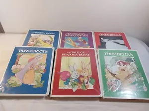 Vtg Troll Audio Cassette Book Lot 6 Puss N Boot Thumbelina Benjamin Bunny 1979 - Imagen 1 de 12