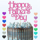 Happy Fathers Day Stars Cake Topper Party Decoration for Daddy Dad Glitter Gold