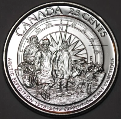 Canada 2013 Arctic Expedition 25 Cents from Roll BU Canadian Quarter  - Image 1 of 2