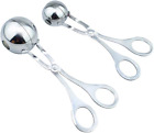 2 PCS None-Stick Meat Ballers, Stainless Steel Meat Baller Tongs, Cake Pop Meatb