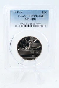 1992-S PCGS PR69DCAM Olympic Modern Commemorative Half Dollar Proof 50C - Picture 1 of 2