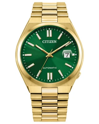 Reloj para hombre Citizen Tsuyosa automático esfera verde tono dorado acero NJ0152-51X Foto 1 de 4