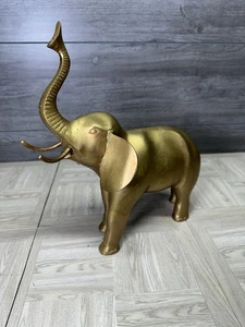 Vintage Brass Elephant Figure Statue Large 13” tall 5 lb Elephant Sculpture - Picture 1 of 23