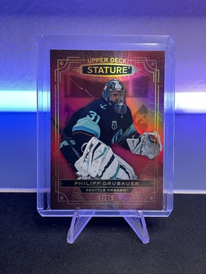 2022-23 Upper Deck Stature Philipp Grubauer Red /75 #85 Seattle Kraken - Image 1 of 2