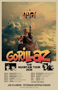 Gorillaz 2026 UK & Ireland Framed Tour Poster - Picture 1 of 2