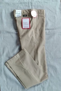 FLYNN O'HARA KHAKI UNIFORM HOSE GROSSE MÄDCHEN 16ER SLIM FLACHE VORDERSEITE VERSTELLBARE TAILLE - Bild 1 von 4