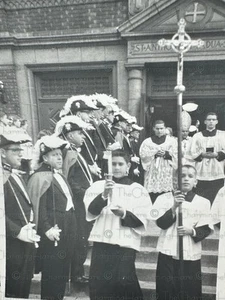 Foto De Colección Ceremonia Procesión Religiosa Católica Años 40’s-1950’s - Imagen 1 de 3