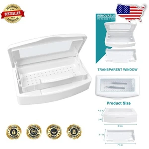 Effortless Nail Tool Sterilization Box - Compact Plastic Tray for Estheticians - Picture 1 of 8