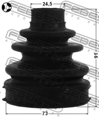 Fuelle protector de la junta homocinética lado de engranaje 0115-ZRT270T FEBEST - Imagen 1 de 4