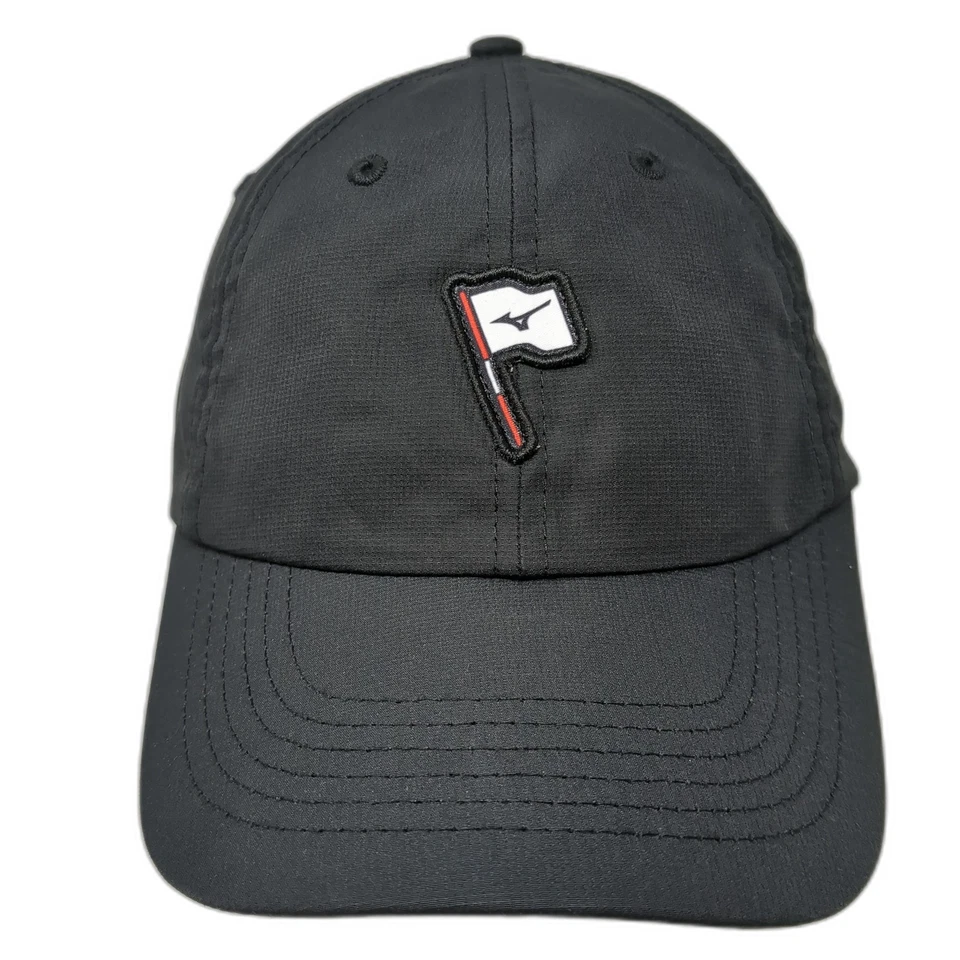 Gorra de béisbol Mizuno Strapback negra talla única ajustable bordada imperial Foto 1 de 4