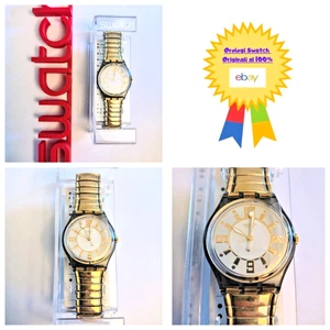 Swatch Gent NOS Araña GM133 1996 Vintage Reloj de Pulsera Flex Correa Nuevo - Imagen 1 de 7