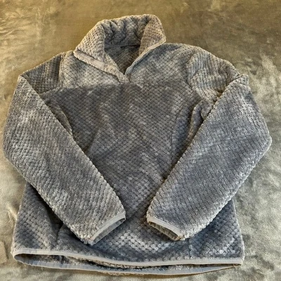 Pullover Eddie Bauer Gris Polar Botón a Presión Cuello Simulado Suave Mujer Extra Pequeño Foto 1 de 4